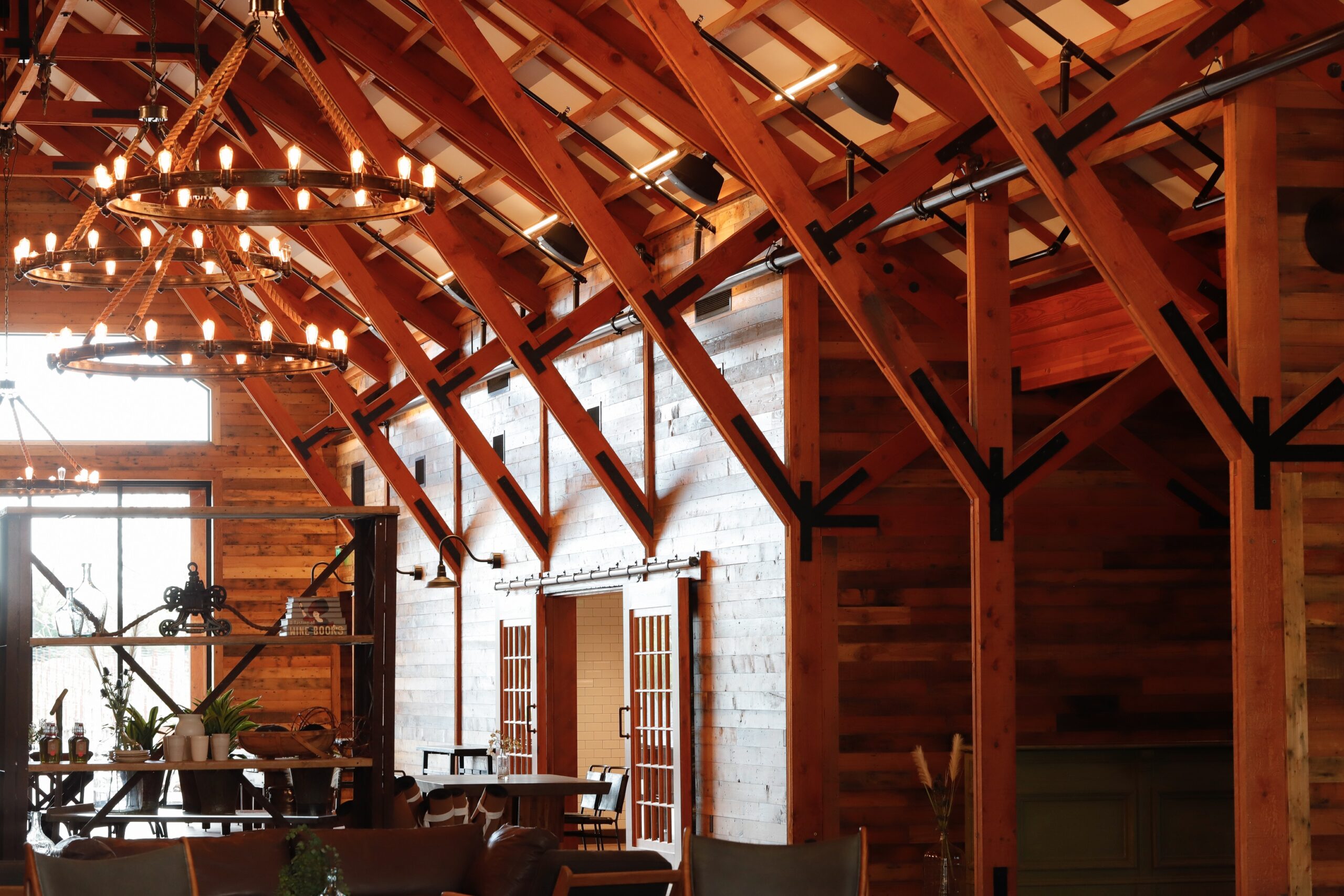 Modern warm colored bar